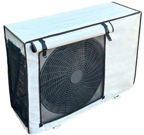 Housse de climatisation, protection solaire, cache courant alternatif, panneau de climatisation en plein air, protection solaire imperméable en tissu Oxford avec protection des feuilles et ombres UV