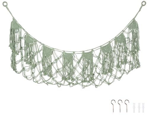 Stuffed Animal Hammock Cuddly Toy Net with Hook for Bear Plush Toy Hammock for Girls Bedroom Décor | 150 * 40cm (green)