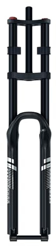 DHNCBGFZ Forcella Ammortizzata Ad Aria Mountain Bike 26/27,5/29 Pollici Regolazione del Ritorno Sterzo Dritto da 1-1/8 Forcella Anteriore A Doppia Spalla Freno A Disco Escursione 180 Mm(Schwarz,29'')