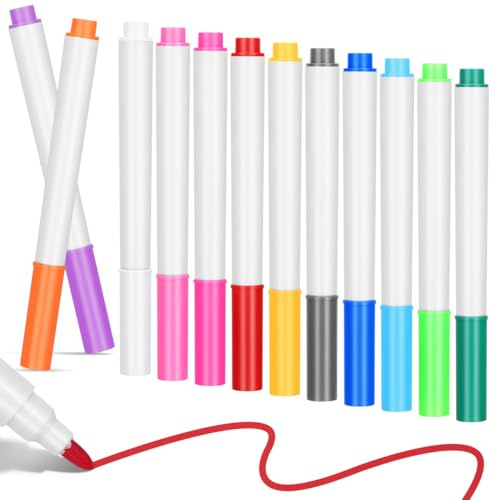 iplusmile 12 pezzi Penna Liquida Cancellabile Per Lavagna LED e Acrilico Pennarelli Fluorescenti Ragazzo Ragazza Colori Vivi Per Disegno e Doodle