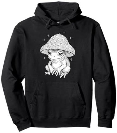 Rana con Sombrero de Seta - Arte Cottagecore Encantado Sudadera con Capucha