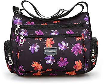 NOTAG Crossbody Taschen für Frauen Nylon Schultertasche Floral Multi-Pocket börsen und Handtaschen, (Fy), Einheitsgröße