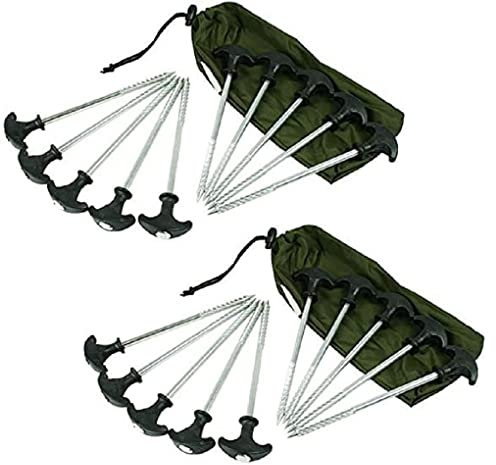 Set 2 x Deluxe Bivvy Pegs 10 St?ck 21 cm + Tasche