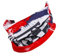 O‘NEAL | Halstuch Schlauch-Schal | Mountainbike Motocross Motorrad | Ungesäumt, Bequemes Material, elastischer Stoff | Neckwarmer USA | Unisex | Rot Weiß Blau | Einheitsgröße