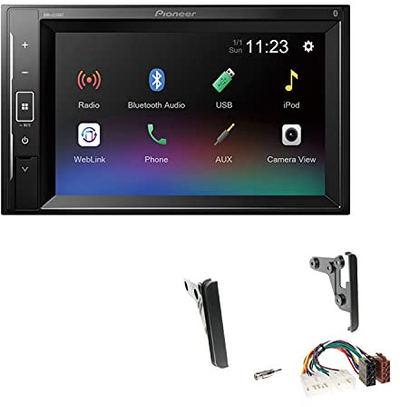 Pioneer DMH-A240BT 2-DIN Autoradio Bluetooth USB passend für Toyota RAV 4 II 2000-2006 schwarz