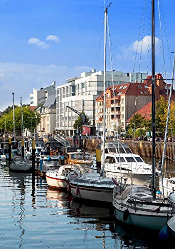 CALVENDO Oldenburg am Wasser, Poster DIN A2 hoch, Bilder, Kunstdruck, Wandbild, Wanddeko, Prints ohne Rahmen