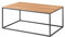 Möbel Jack Couchtisch - Wildeiche massiv - Schwarz - Metallgestell - 100 x 60 cm