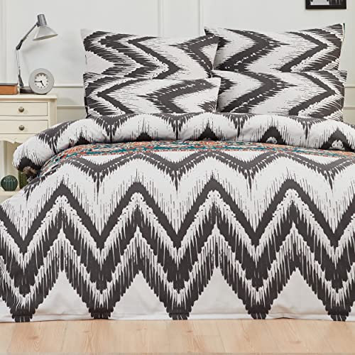 Mixibaby Bettwäsche Bettgarnitur Bettbezug Baumwolle 135x200 155x220 200x200 200x220 Modern, Größe:200 x 200 cm, Design Bettwäsche:Pansy D32