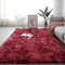 Lifup Rechteck Langflor Teppich Flauschig, Teppich Shaggy Anti Rutsch Pflegeleicht für Wohnzimmer Schlafzimmer Kinderzimmer Batik Weinrot 200 x 300 cm