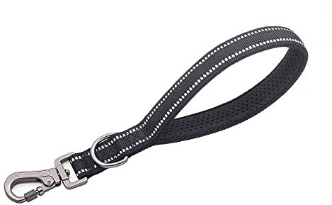 DONGKER Kurzführer Hund, 32cm Reflektierend Kurze Hundeleine, Reflektierend Führleine Schleppleine mit Metallclip und Weiche Polsterung für das Training von großen/mittelgroßen Hunden