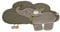 Sterntaler Baby Unisex Krabbeldecke Wolkenform Elefant Eddy - Schlafteppich, Spielmatte aus Flauschstoff, Spieldecke - grau