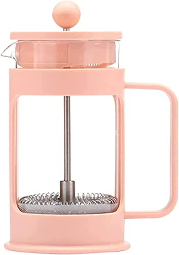 Corsehild Olla de Prensa Francesa de Vidrio, Olla de Prensa de Filtro francés de Acero Inoxidable, Tetera de Burbujas de Leche, cafetera Hecha a Mano
