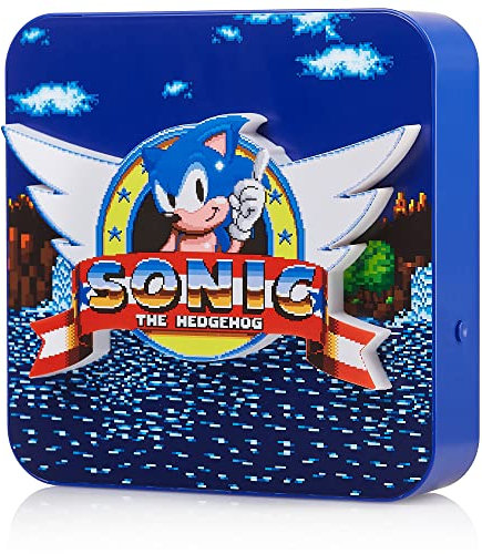 Numskull Sonic The Hedgehog Schreibtischlampe Wandleuchte - Ambientebeleuchtung Gaming Zubehör für Schlafzimmer, Zuhause, Arbeitszimmer, Büro, Arbeit - Offizielles Sonic The Hedgehog Merchandise