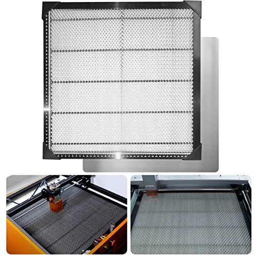 JoliJour Mesa de Trabajo Panel de Abeja Laser,Placa De Mesa De Trabajo De Panal Láser Para Máquina De Grabado Láser De 450 * 430 * 22mm,Con Placa De Aluminio,Plataforma de Placa de Grabado Láser