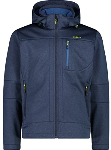 CMP - F.lli Campagnolo Herren Softshell Jacke | Winddicht und wasserabweisend, verschweißte Nähte, fixierte, verstellbare Kapuze, Frontreißverschluss mit Sturmklappe