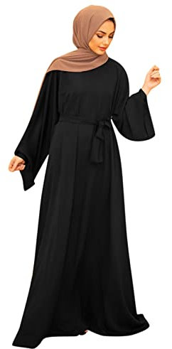 Muslimische Kleider für Damen Langarm Chiffon Robe Arabisch Dubai Kaftan Islamische Kleidung Abaya für Ramadan