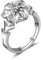 Kashasin Anime Ringe Elfen Prinzessin Galadriel Nenya 925 Sterling Silber Ring für Frauen Cosplay Ring Schmuck Prop, US 6, Zirkon