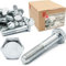 Viti a testa esagonale M12 x 65 DIN 931, 1 kg (circa 14 pezzi) filettatura parziale, classe 8.8, viti filettate in acciaio zincato con testa esagonale, viti per macchina a 6 bordi con gambo, bullone