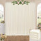 3x6 m Elfenbein Vorhang für Kulissen, Party-Hintergrund Vorhang Ivory Hochzeit Hintergrund, Polyester Vorhänge für Geburtstag Baby Dusche Taufe Brautdusche