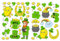 Fensterbilder Selbstklebend St. Patrick-aufkleber Fenstersticker Aufkleber PVC mit Kleeblatt Fensterbilder Frühling Wiederverwendbar für Kinderzimmer St. Patrick-aufkleber Dekorationen
