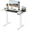 VonHaus Electric Standing Desk, Height Adjustable Sit Stand Desk w/Anti-Collision & Height Preset Technology, Cable Management & USB-C Charging, 120x60cm, Two Piece White Desktop & Frame