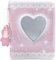 OUBFUUY 3-Zoll-Kpop-Photocard-Briefbuch, Mini-AlbumPhotocard-Arbeitsmappe Liebe Leere-Id-Klippe, mit Anhänger, 40 Taschen, rosa