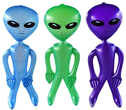 Dranng Aufblasbares Alien Spielzeug, 35 Zoll Alien Thema Schlauchboote, Alien Luftballons Foto Requisite, Alien Für Halloween Geburtstag, Alien Party Kinder Und Erwachsene