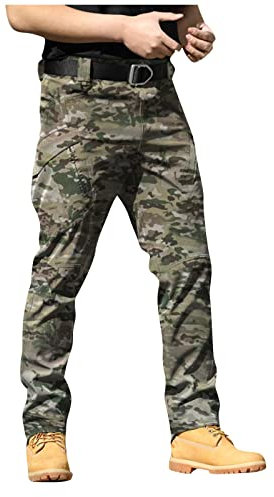 Pantalon Cargo Homme, Jogging Homme Pantalon Jeans Treillis Militaire De Travail Pantalon Jogging Homme des Pantalons pour Tous Les Jours Ado Chino Vêtements Cargo Garcon Yoga(A015,XL)