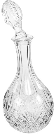 Alipis Dispensador de Whisky Decantador de Vidrio Botella de 850 Ml Tapa para Vodka Cerveza Bebidas Uso Hogar Fiestas y Bares