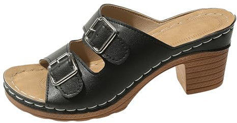 Sandalen Damen Pantoletten Damen Sommer Bequeme Schuhe Damen Elegante Schuhe Damen mit Absatz Sandalen schwarz Sandalen orthopädische Hausschuhe Women Sandals