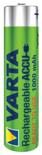 2X für Varta Zelle Rechargeable Accu Ready2Use vorgeladener AAA Micro NI-Mh Akku 1,2V 5703 Bulk (1000 mAh) + 1x Batteriebox