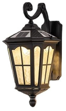LUOYAOB Außenwandleuchten Solar Außenwandleuchten Wasserdichte Wandleuchte for den Außenbereich Wandlaterne for Terrasse Veranda Eingang Haustür Hinterhof Beleuchtung Armaturen(Size:23 * 49cm)