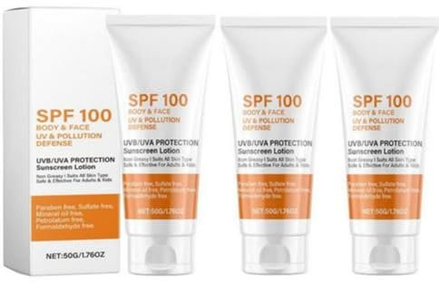 3 Stück Eincremehilfe Sonnencreme Sport, Sonnenmilch Lsf 100 Mit UV Schutz, Sonnencreme Bei Sonnenallergie, Sonnenschutz Creme Gesicht, Sonnencreme Nicht Fettend, Sonnenschutzcreme Lsf 100 Körper