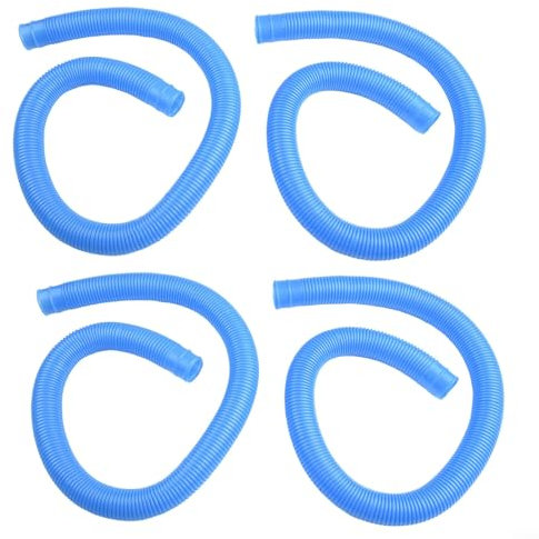 4 tubos de manguera de piscina de 32 mm, longitud de 100 cm, manguera de repuesto para piscinas sobre el suelo para bomba de filtro de piscina para Intex de 1-1/4 pulgadas (azul)