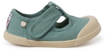 Pisamonas pepitos Barefoot Lona blanditos Talla 23 en Color Verde Matcha