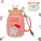 Yuragim Weihnachtstasse Katzen Tasse, Weihnachten Tasse Katze Süße Keramik Kaffeetasse mit deckel & Löffel,450ml Tee Tasse Weihnachten mit Katzen Weihnachtsmotiv,Weihnachtsgeschenke für Frauen Mädchen