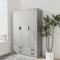 URBNLIVING Modern 3 Door 4 Drawer Wardrobe with Hanging Rail, Bedroom Furniture, Storage Shelf Clothes Organiser Stylish Design, Ample Storage Solution