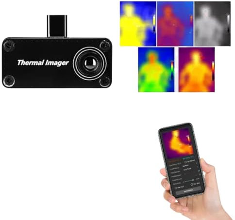 Wärmebildkamera, 32 x 32 IR-Auflösung, Mini-Infrarot-Wärmebildkamera, Temperaturmesswerkzeug, Wärmebildkamera für Android 8–12