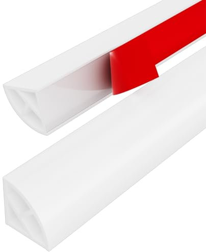 100CM Autocollant Silicone Bande Barrière D'eau Joint de Douche,Moulage flexible quart de tour,Pliant Barrière d'eau Baignoire(Blanc,Triangles)