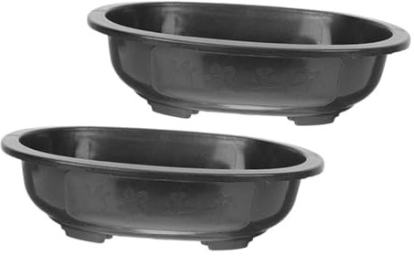 SUPVOX 2pezzi Vasi Bonsai Ovali Per Drenaggio Per Giardinaggio Indoor e Outdoor Allenamento Bonsai e Decorazioni Floreali Per Balcone e