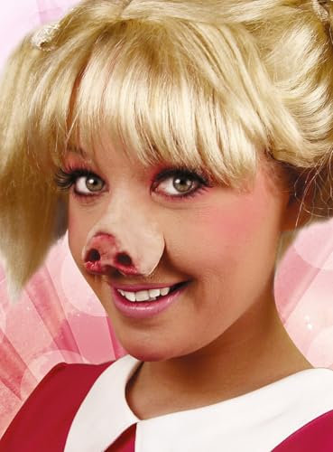 Schweinchen-Nase - Latex-Applikation mit Hautkleber - Special-Effect Kostüm-Zubehör - Make-Up für Halloween, Karneval & Horror-Party