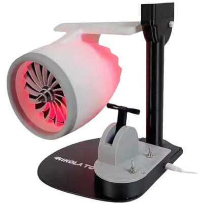 Desktop USB Turbojet Fan Gebläse Spiel Beschleuniger Motor Styling Luftbefeuchter Desktop Schwanz Rot Dekoration Flammenspray
