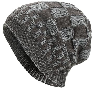 Komiseup Mütze Herren Winter Warme Strickmütze Thermo Wintermütze Frauen Thermomützen Mode Beanie Mütze Unisex Laufmützen für Outdoor Sports Pentagramm-Druck Strickmütze Weiche Bequem Wollmütze