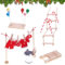 Wichtel Zubehör Weihnachten - Miniatur Wäscheständer Set, Puppenhaus Möbel, Holz Kleidung und Klammern für Wichteltür
