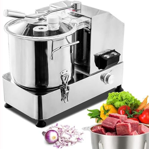 Procesador de alimentos automático de 1500 W, Picadora de verduras y alimentos comerciales de 12 L, Molinillo de carne, Molinillo de granos de acero inoxidable, Mezclador eléctrico para carne, 12L