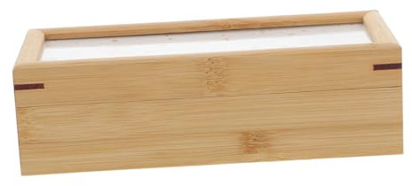 Generisch Kasten Geschenkbox aus Bambus schmuckkästen geschenkkiste mit deckel Aufbewahrungskiste Personalisierte Box Stilvolle leere Holzkisten Holzgehäuse Beige
