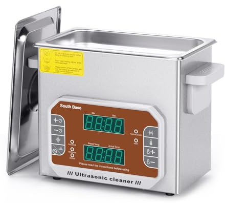 SOUTH BASE Ultraschallreiniger,3L Ultraschall-Schmuckreiniger mit Reinigungskorb,Timer&Heizung,120W Touch Control Sonic Cleaner zur Reinigung von Schmuck,Brillen,Münzen