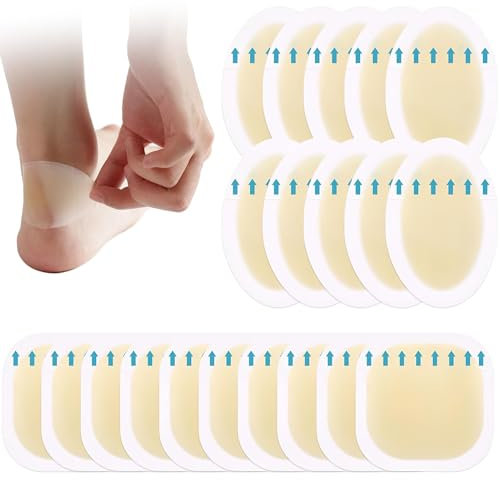 20 Stück Blasenpflaster,Blasenpflaster Ferse,Blasenpflaster Set,Fersenpflaster,Blasenpflaster Groß,Gel Pflaster,Für Zehen Und Finger Vorfuß Ferse Fersenschutz Schutzhaut