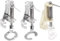 Lot de 3 Grands Pieds Presseurs en Métal pour Reprisage/Mouvement Libre, Comprenant Un Pied de Quilting & Un Bout Ouvert & Un Bout Fermé pour Singer Brother Janome & d'autres Machines à Coudre