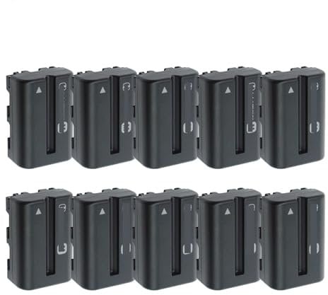 Lithium Battery NP-FM500H NPFM500H Camera Battery BC-VM10 Charger ,Compatible For Sony A57 A58 A65 A77 A99 A100 A550 A560 A580 A700 A850 A900 Battery L50(10Pcs Battery)